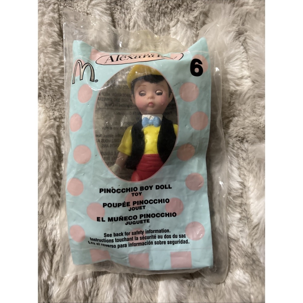Madame Alexander McDonald's Pinocchio Boy Doll #6 Happy Meal 2004 New
